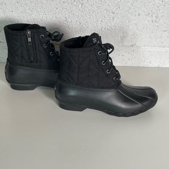 Sperry® woman's Saltwater Seacycled™ Duck Boots black 6. - Picture 7 of 10